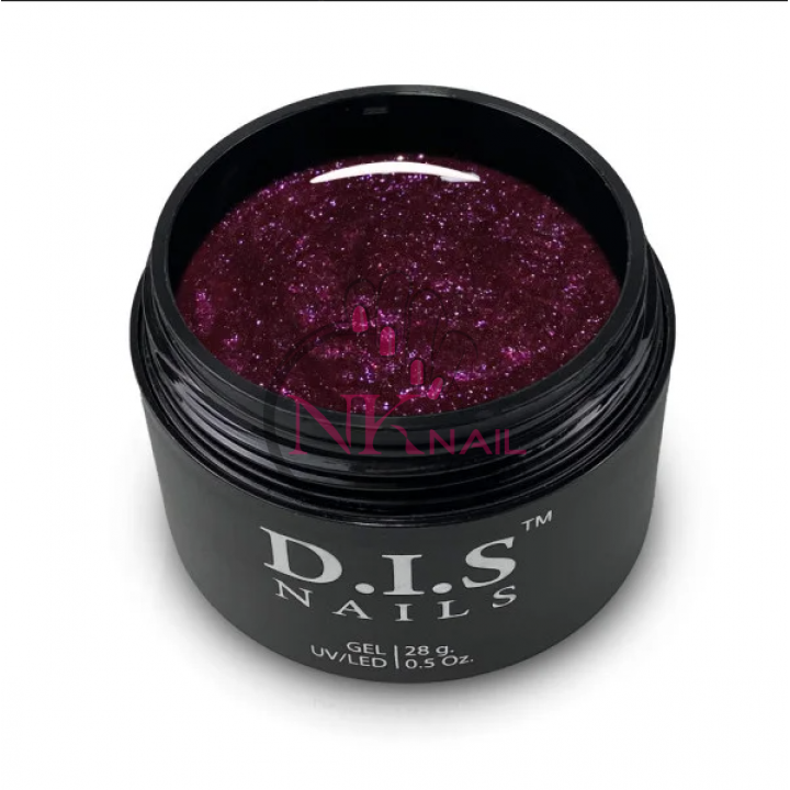 Гель для нарощування Hard gel D.I.S 28 g Wine & Shimmer TPO free